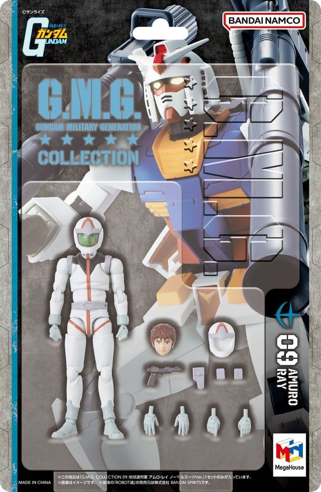 PREORDINE+ 09/2027 Mobile Suit Gundam G.M.G. Collection PVC Figure Earth Federation Amuro Ray Normal Suit Ver. 10 cm (Repeat)