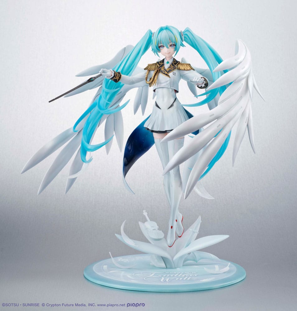 SU ORDINAZIONE Mobile Suit Gundam x Hatsune Miku Lucrea PVC Statue Hatsune Miku x Wing Gundam Zero EW 45th Anniversary 27 cm