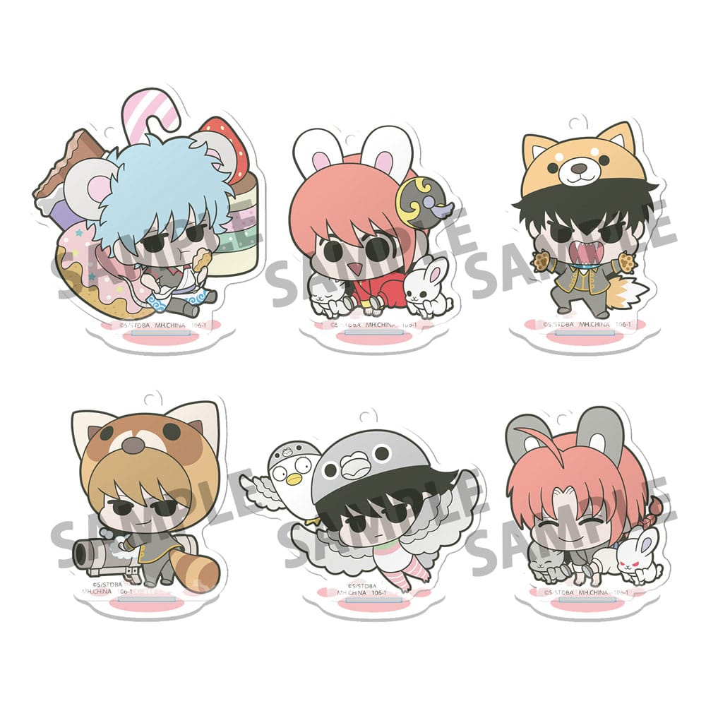 SU ORDINAZIONE Gintama Acrylic Figure Prince Hata & Animal Paradise 6 cm Display (6)