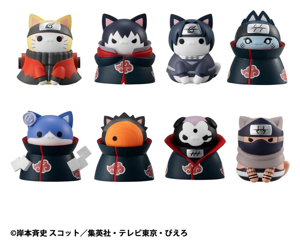 SU ORDINAZIONE Naruto Shippuden Mega Cat Project Trading Figure Defense Battle of Village of Konoha! 3 cm Nyaruto! Blind Box Assortment (8) (re-run)