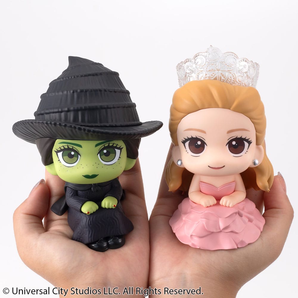 SU ORDINAZIONE Wicked Look Up PVC Statues Elphaba & Glinda (with gift) 11 cm