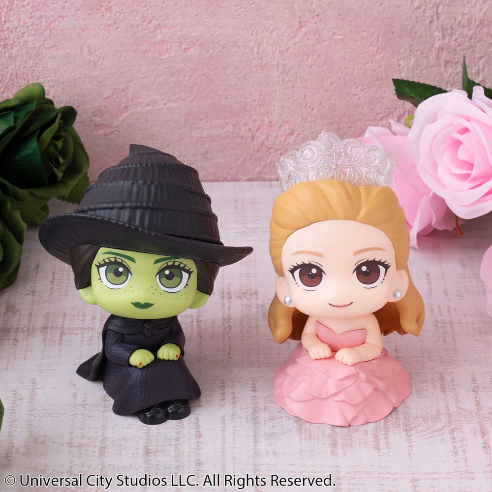 SU ORDINAZIONE Wicked Look Up PVC Statues Elphaba & Glinda (with gift) 11 cm