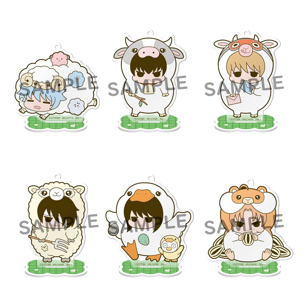SU ORDINAZIONE Gintama Acrylic Figure Prince Hata & Animal Paradise Farm of Love & Peace 6 cm Blind Box Display (6)