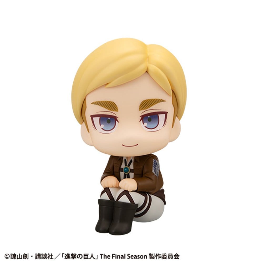 PREORDINE+ 10/2026 Attack on Titan Look Up PVC Statue Erwin Smith 11 cm