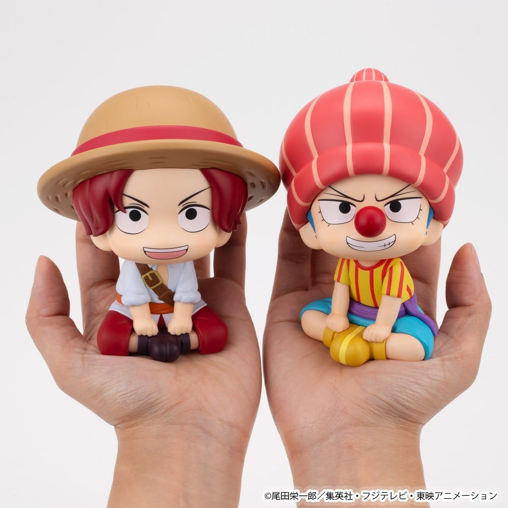 PREORDINE+ 03/2027 One Piece Look Up PVC Figures 2-Pack Shanks & Buggy Childhood Ver. 11 cm (with gift)