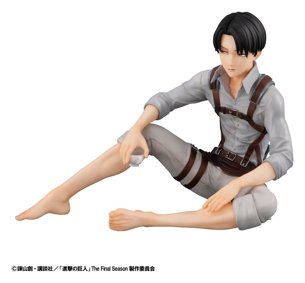 PREORDINE+ 03/2027 Attack on Titan G.E.M. Series PVC Figure Squad Captain Levi Palm Size 9 cm