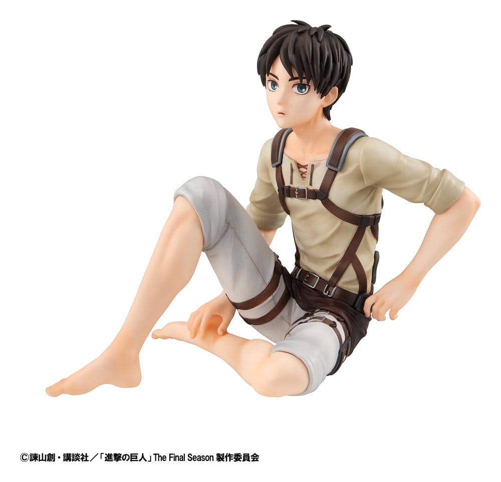 PREORDINE+ 03/2027 Attack on Titan G.E.M. Series PVC Figures 2-Pack Eren Yeager & Squad Captain Levi Palm Size