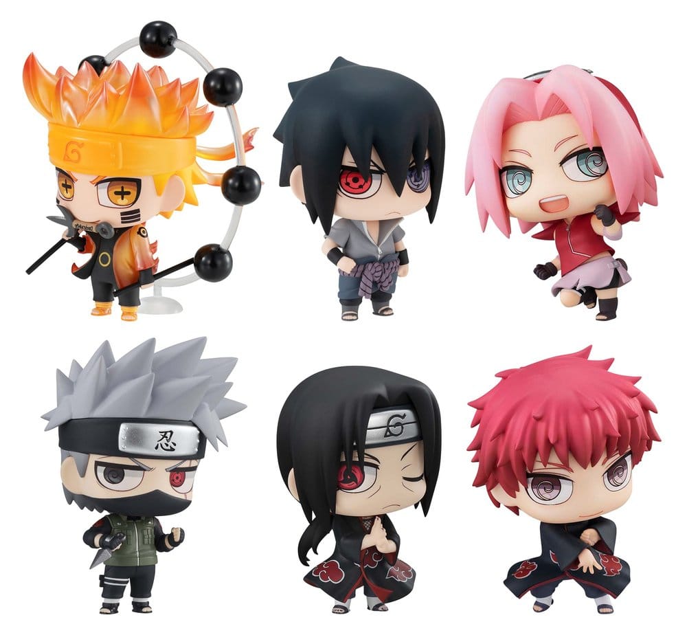 PREORDINE+ 05/2027 Naruto Shippuden ChimiMega Series Mini Figures Mascot Collection 1 6 cm Blind Box Display (6)