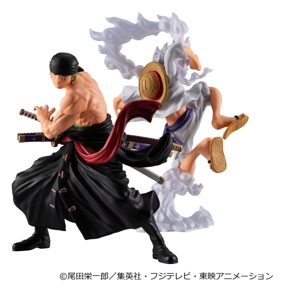 PREORDINE+ 05/2027 One Piece Wallstar PVC Figures 2-Pack Monkey D. Luffy Gear Fifth & Roronoa Zoro (with gift) 10 cm