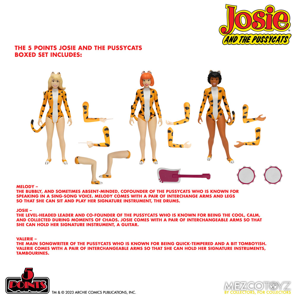 PREORDINE ESAURITO Josie and the Pussycats 5 Points Deluxe Figure Set 9 cm