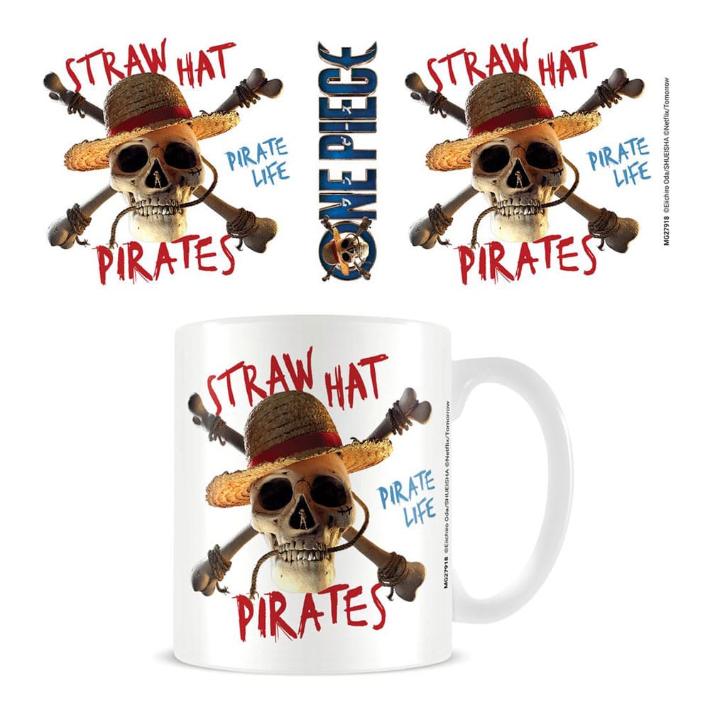 SU ORDINAZIONE One Piece Live Action Mug Straw Hat Pirate Emblem