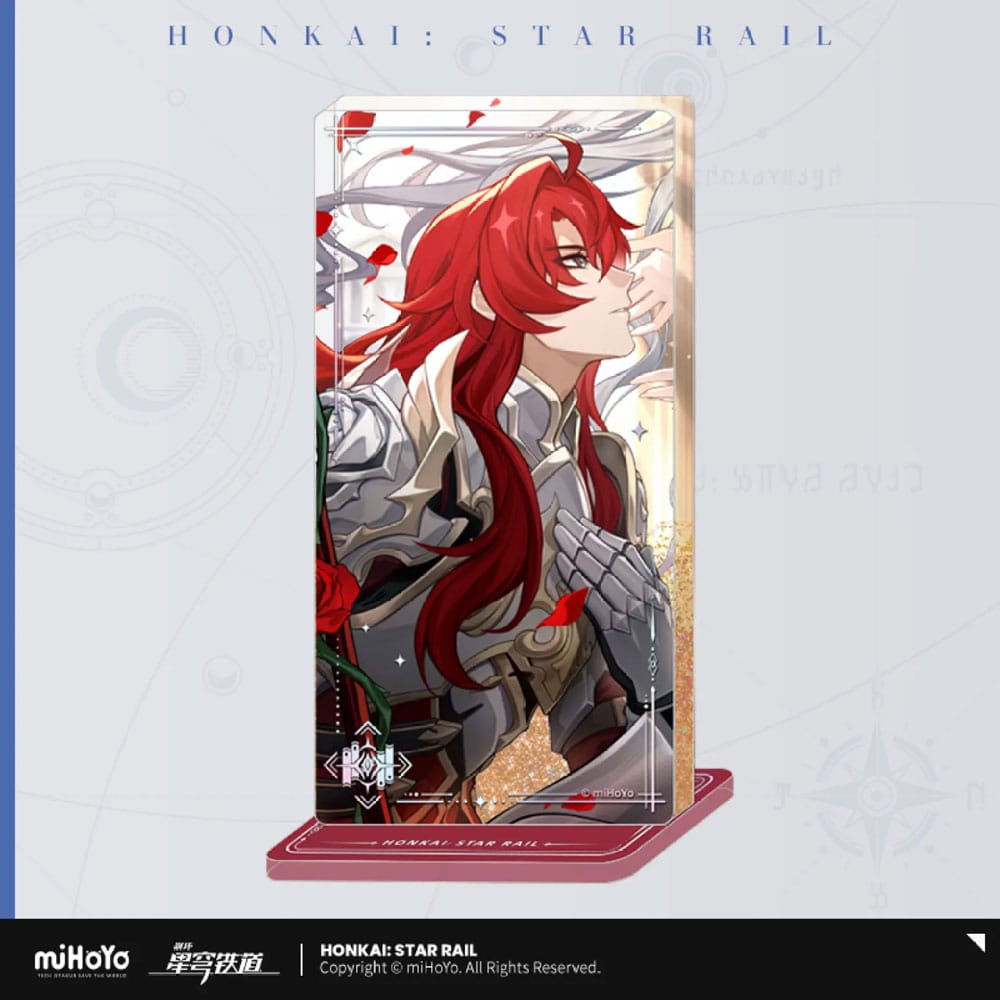 SU ORDINAZIONE Honkai: Star Rail Light Cone Acryl Ornament with Glitter: Argenti An Instant Before a Gaze 15 cm