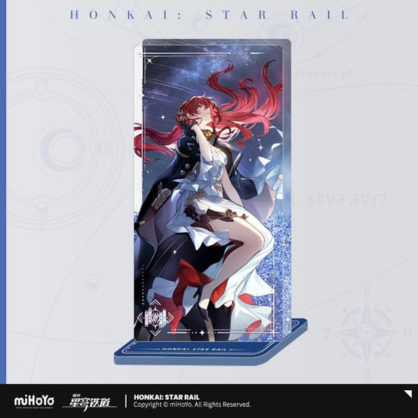 AUF BESTELLUNG HERGESTELLT, Honkai: Star Rail Light Cone Acryl-Ornament mit Glitzer: Himeko-Nacht auf der Milchstraße, 7 cm *SONDERPREIS*