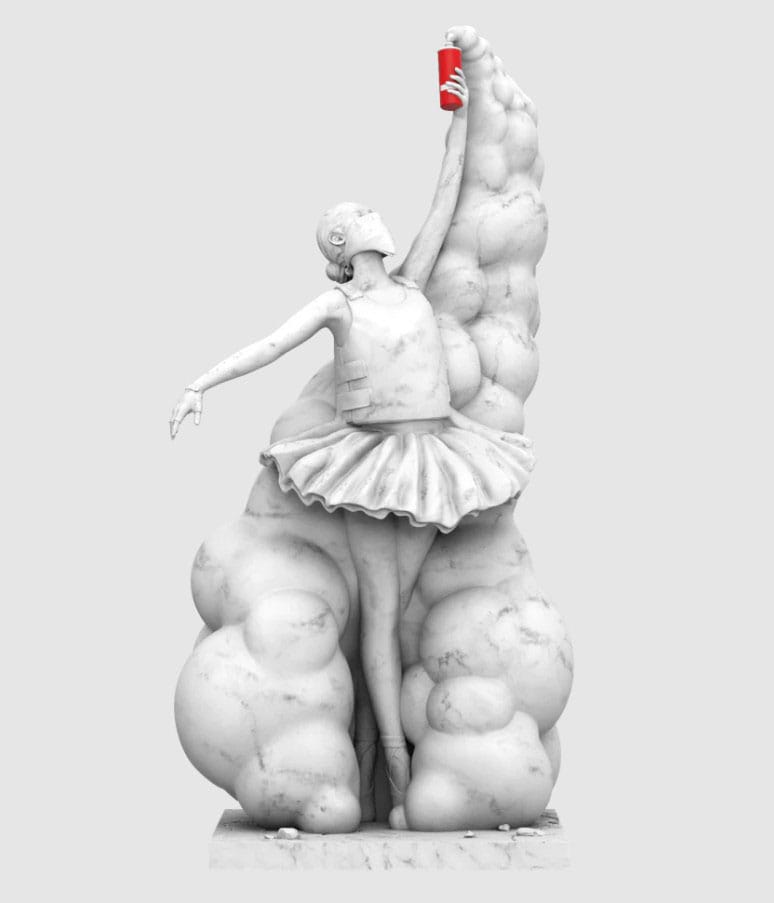 SU ORDINAZIONE The Beauty of Rebellion by Abell Octovan Statue