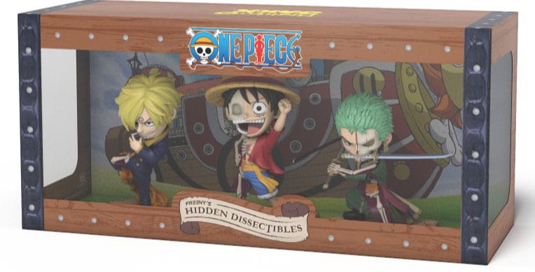 🧪 LAB | SU ORDINAZIONE One Piece Freeny's Hidden Dissectables Vinyl Figure Luffy, Zoro and Sanji 10 cm