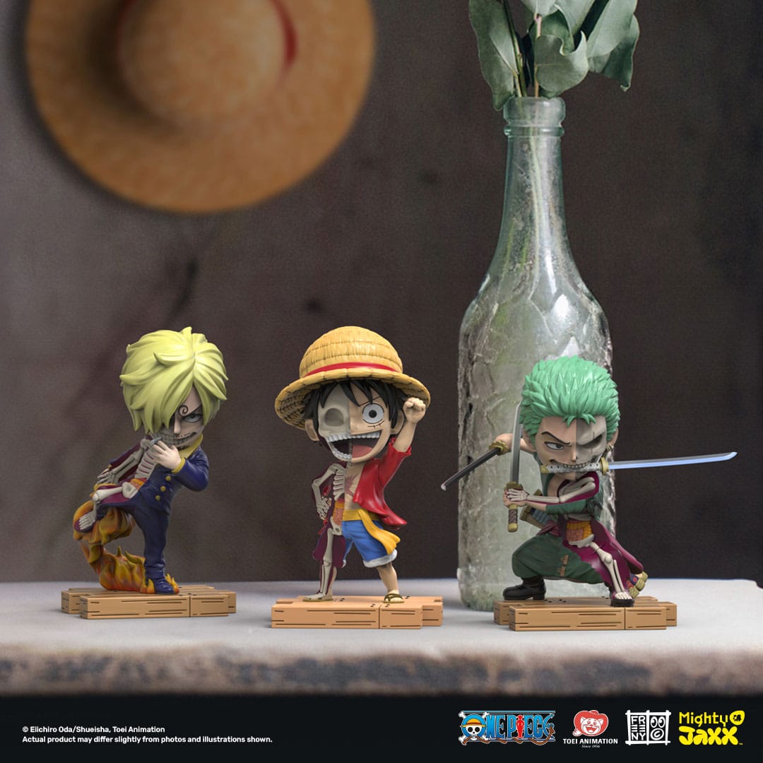 🧪 LAB | SU ORDINAZIONE One Piece Freeny's Hidden Dissectables Vinyl Figure Luffy, Zoro and Sanji 10 cm