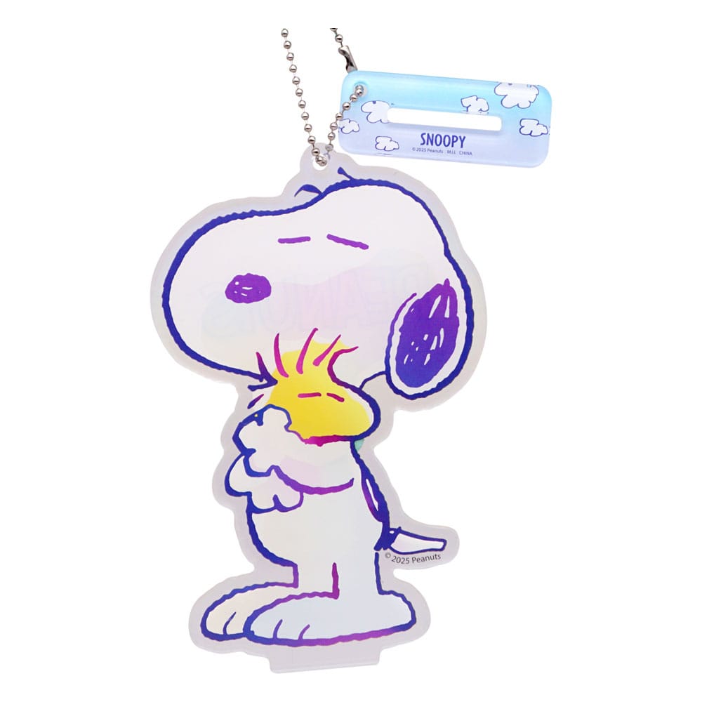 Auf Bestellung gefertigte Acryl-Taschenclips mit Erdnussmotiv (Snoopy)