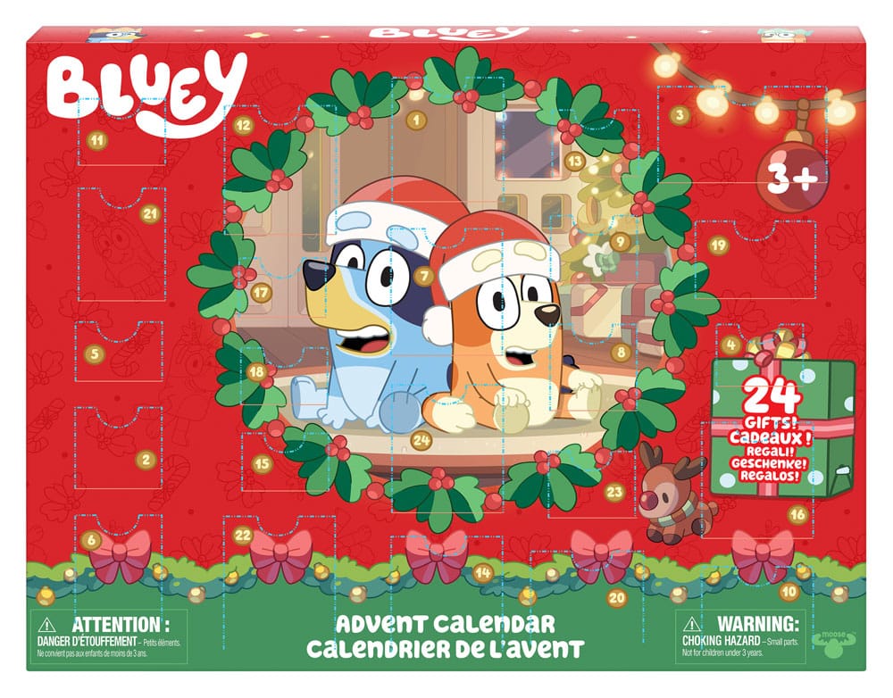Bluey-Adventskalender-Minifiguren, auf Bestellung gefertigt