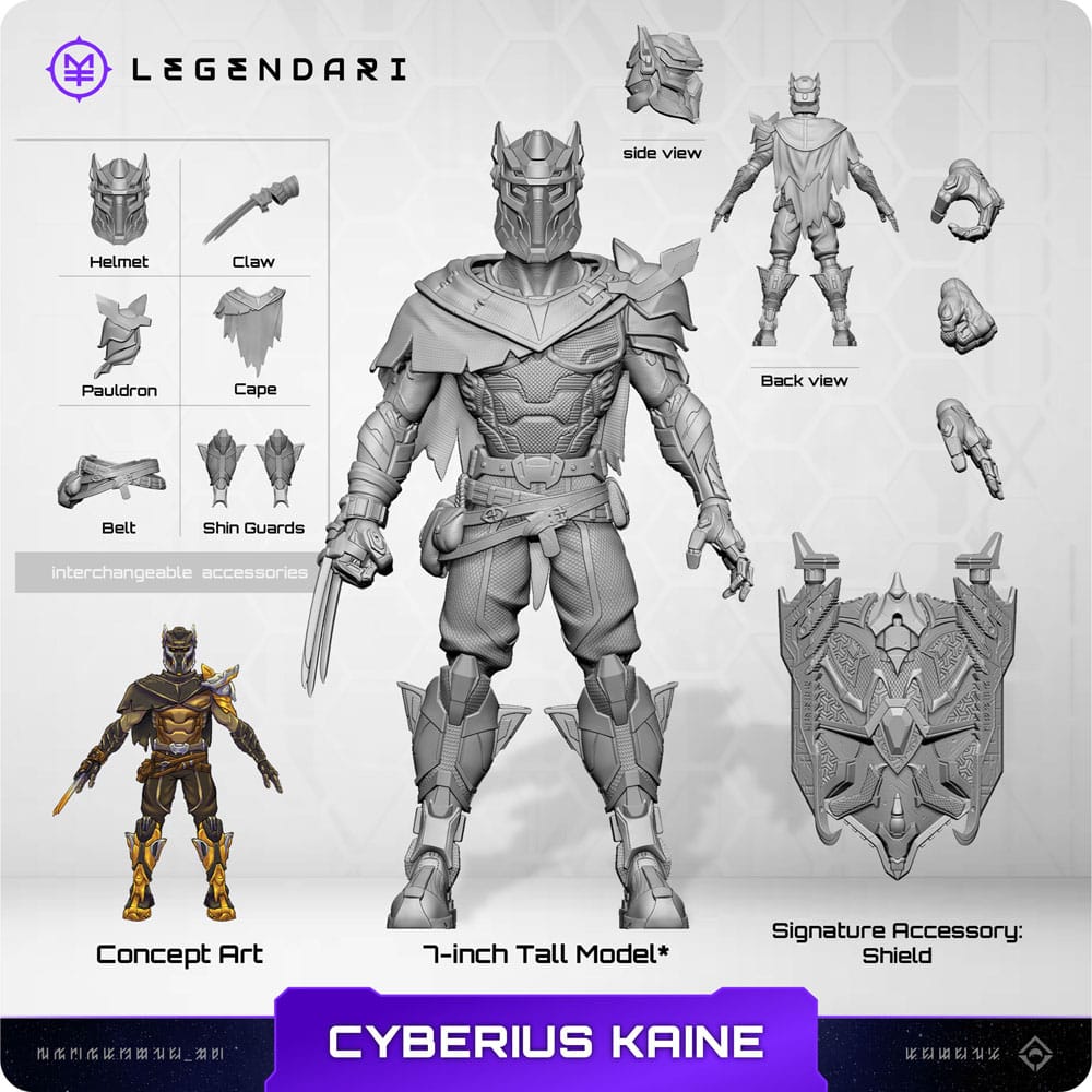 🧪 LAB | SU ORDINAZIONE Legendari Actionfigur 1/10 Cyberius Kaine 18 cm