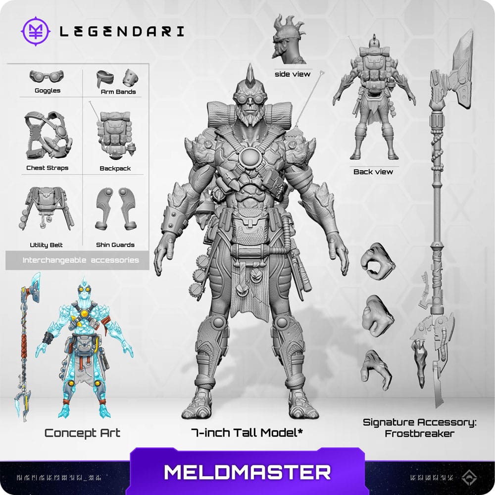 🧪 LAB | SU ORDINAZIONE Legendari Actionfigur 1/10 Meld Master 18 cm
