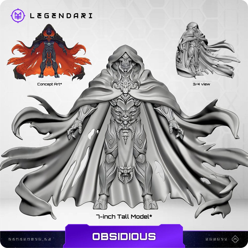 🧪 LAB | SU ORDINAZIONE Legendari Actionfigur 1/10 Obsidious 18 cm