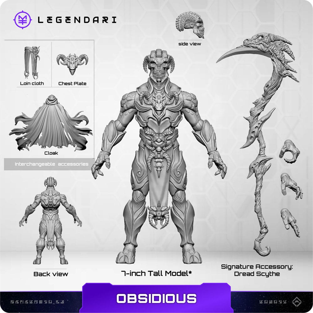 🧪 LAB | SU ORDINAZIONE Legendari Actionfigur 1/10 Obsidious 18 cm