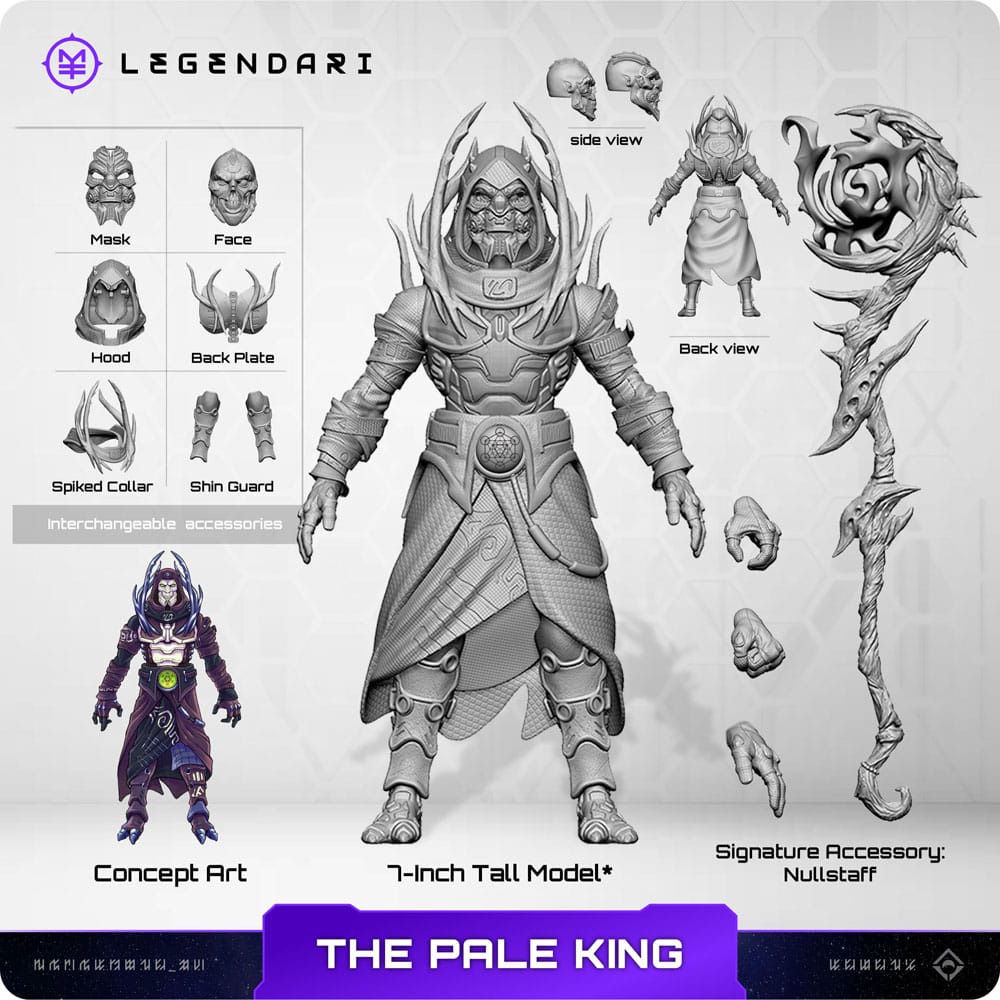 🧪 LAB | SU ORDINAZIONE Legendari Actionfigur 1/10 Pale King 18 cm