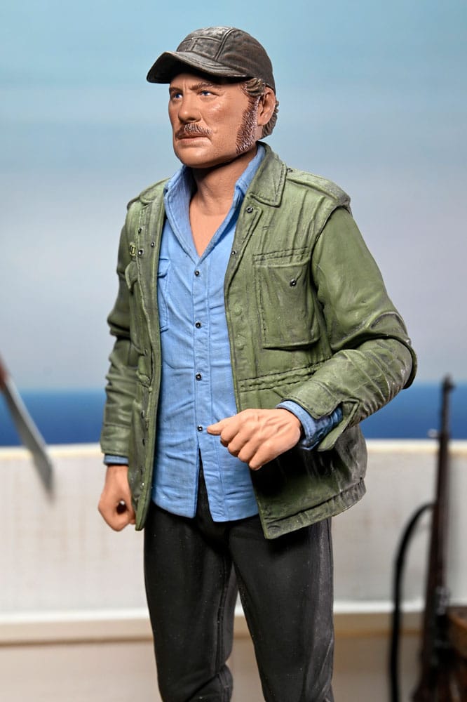 SU ORDINAZIONE Jaws Action Figure Ultimate Sam Quint 50th Anniversary Figure 18 cm ESAURITO