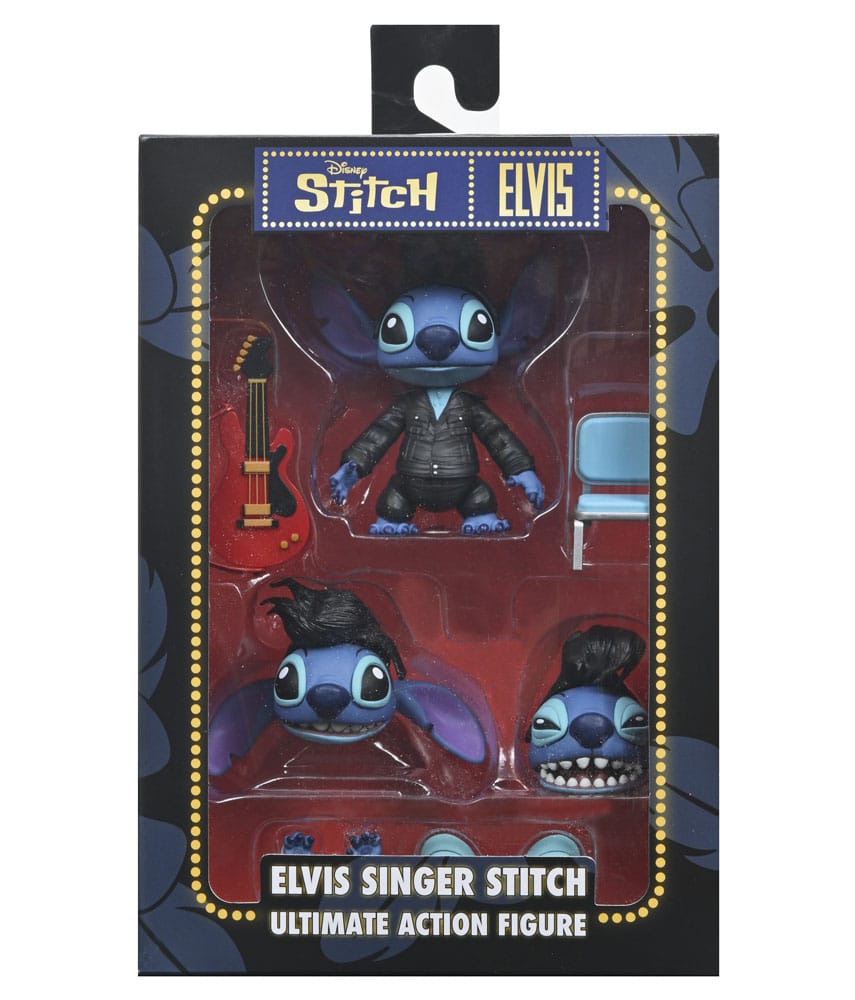🧪 LAB | SU ORDINAZIONE Lilo & Stitch Action Figure Ultimate Singer Elvis Stitch 7 cm