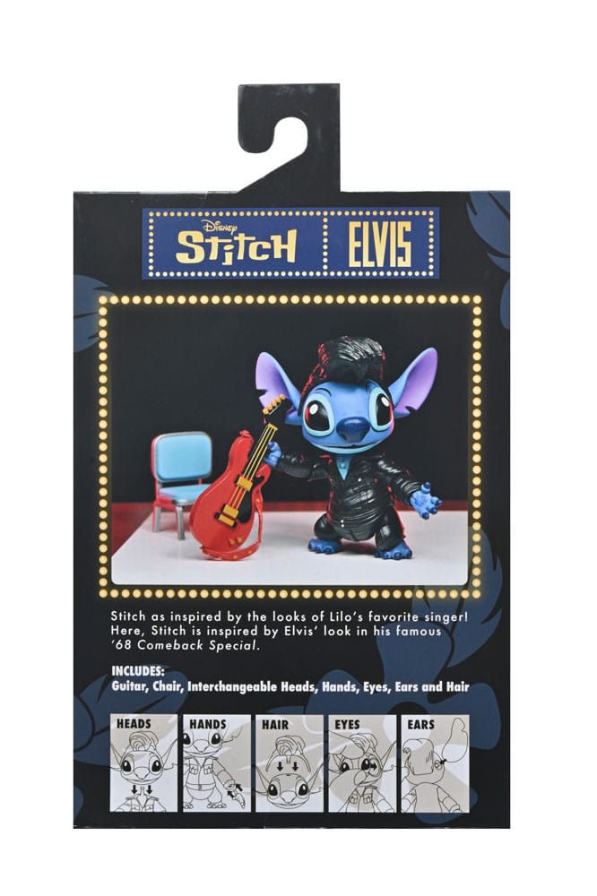 🧪 LAB | SU ORDINAZIONE Lilo & Stitch Action Figure Ultimate Singer Elvis Stitch 7 cm