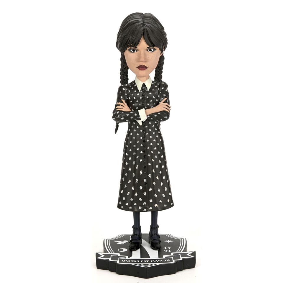 AUF BESTELLUNG GEFERTIGT: Wednesday Head Knocker Wackelkopffigur Wednesday Addams, 21 cm *SONDERPREIS*