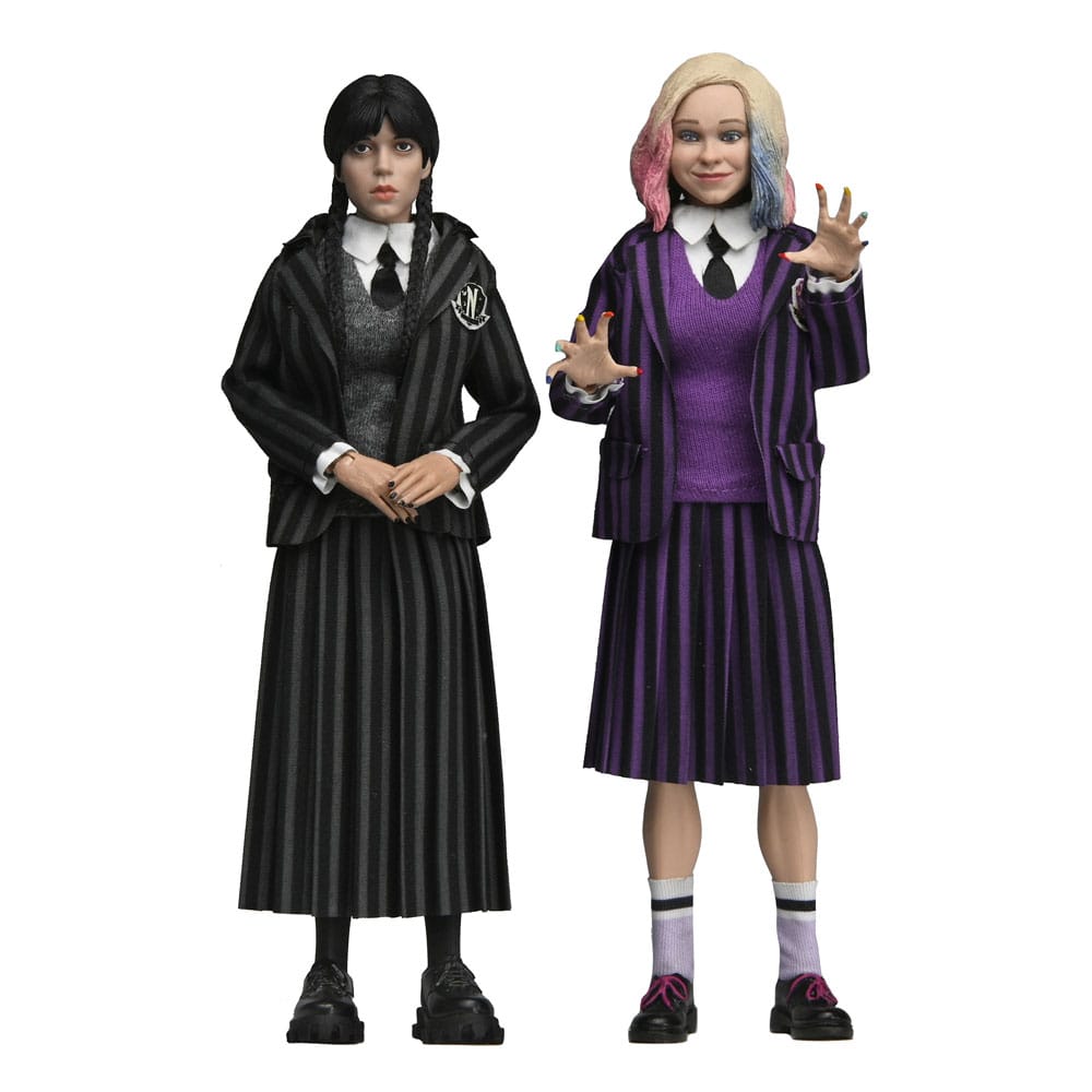 🧪 LAB | SU ORDINAZIONE Wednesday Action Figures 2 Pack Wednesday Addams (Nevermore Uniform) and Enid 20 cm
