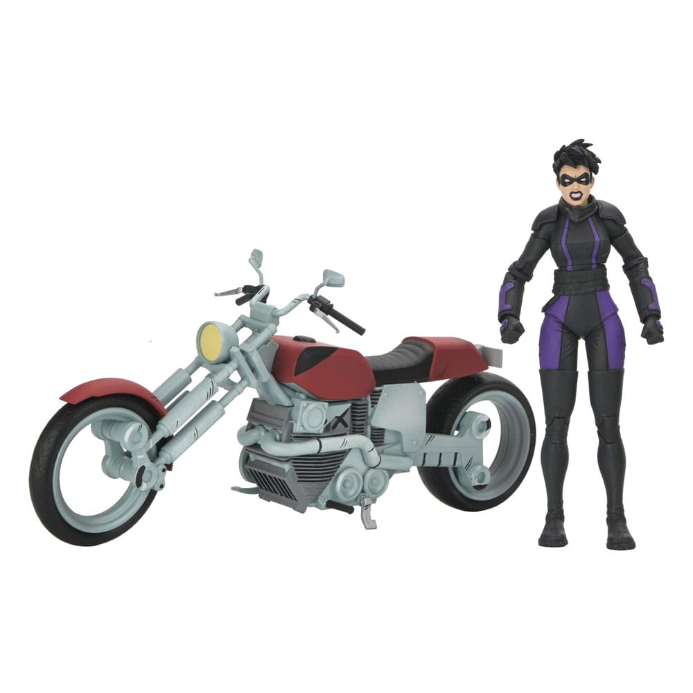 MADE TO ORDER Teenage Mutant Ninja Turtles (The Last Ronin The Lost Years) Action Figure Casey Marie with Last Ronin Motorcycle 18 cm