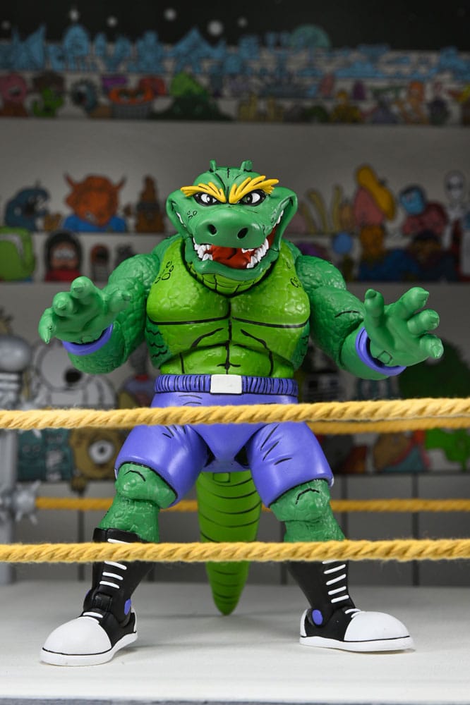 🧪 LAB | SU ORDINAZIONE Teenage Mutant Ninja Turtles (Archie Comics) Action Figure Stump Wrestling Leatherhead 18 cm