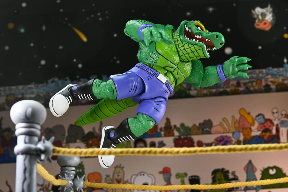 🧪 LAB | SU ORDINAZIONE Teenage Mutant Ninja Turtles (Archie Comics) Action Figure Stump Wrestling Leatherhead 18 cm