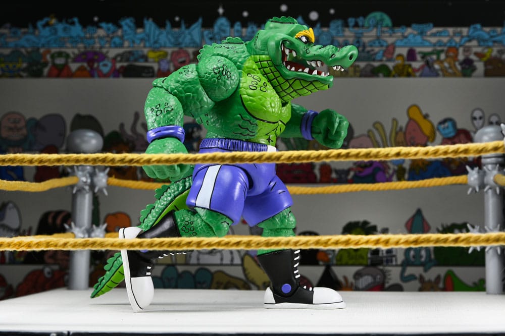 🧪 LAB | SU ORDINAZIONE Teenage Mutant Ninja Turtles (Archie Comics) Action Figure Stump Wrestling Leatherhead 18 cm