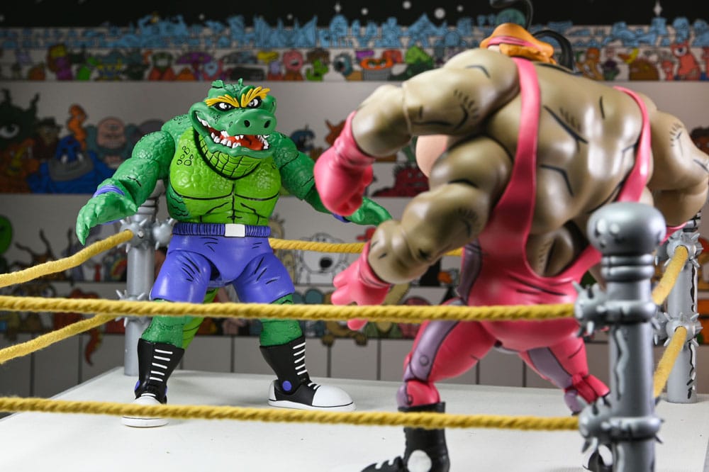 🧪 LAB | SU ORDINAZIONE Teenage Mutant Ninja Turtles (Archie Comics) Action Figure Stump Wrestling Leatherhead 18 cm