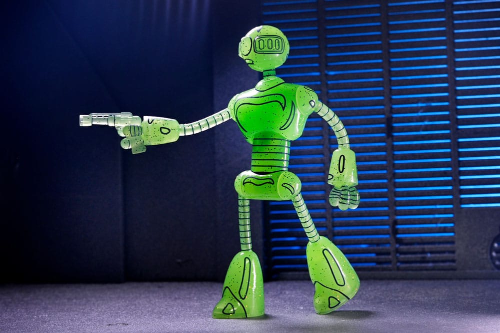 🧪 LAB | SU ORDINAZIONE Teenage Mutant Ninja Turtles (Mirage Comics) Action Figure Transmat Fugitoid GID 18 cm