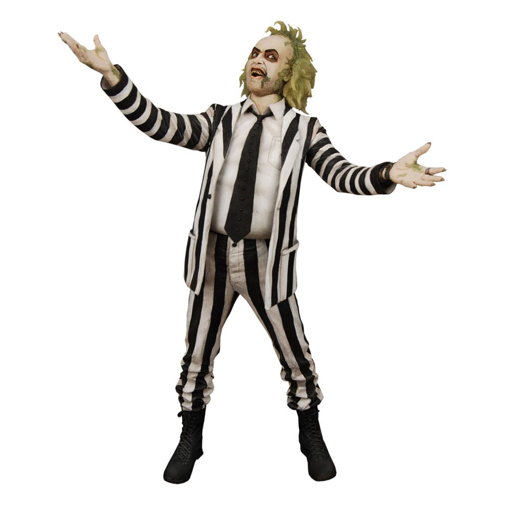 SU ORDINAZIONE Beetlejuice 1988 Action Figure 1/4 Striped Suit Beetlejuice 45 cm *PREZZO SPECIALE* ESAURITO