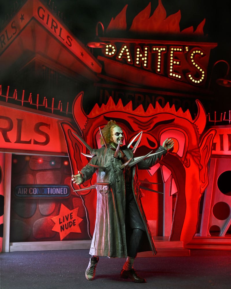 🧪 LAB | SU ORDINAZIONE Beetlejuice (1988) Diorama Trenchcoat with Spikes Inferno Room Deluxe Set