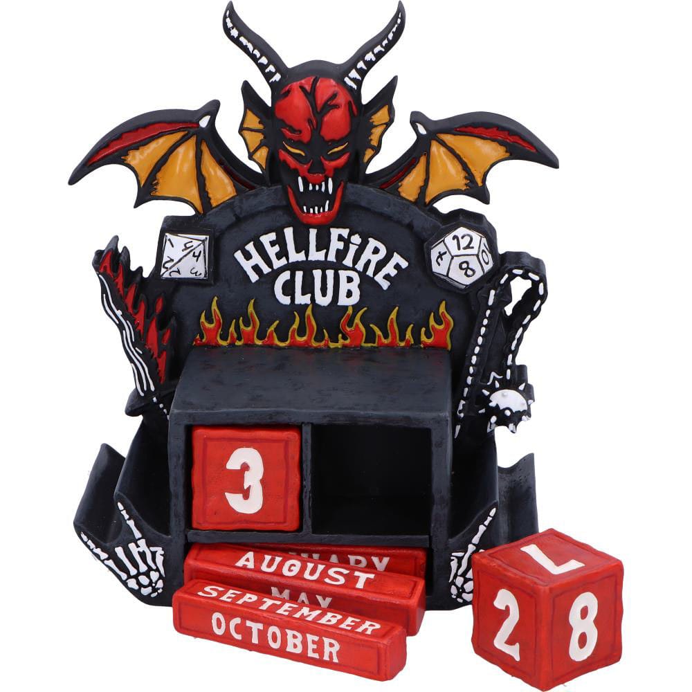 🧪 LAB | SU ORDINAZIONE Stranger Things Perpetual Calendar Hellfire Club 15 cm