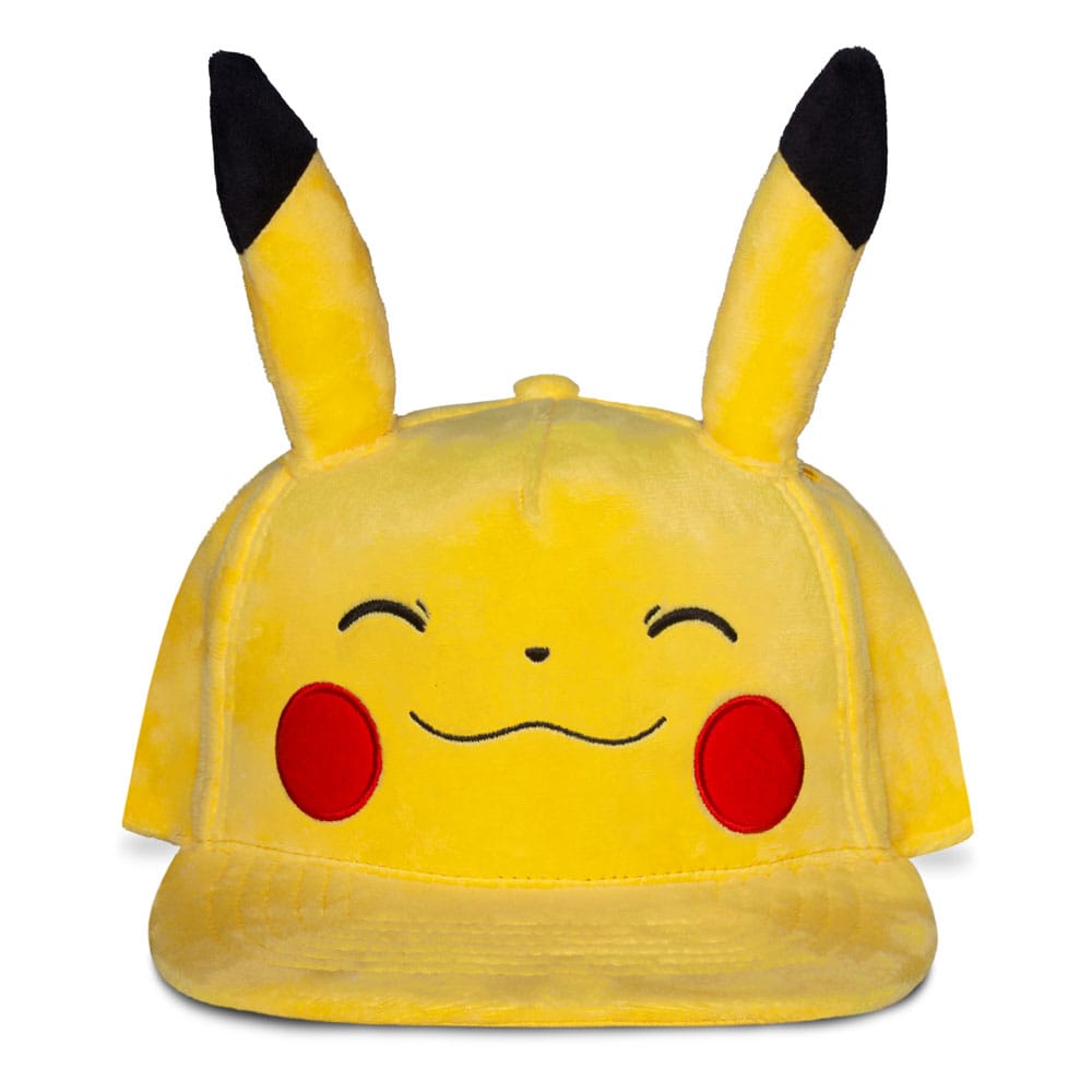 Auf Bestellung gefertigte Pokémon-Snapback-Kappe mit lächelndem Pikachu