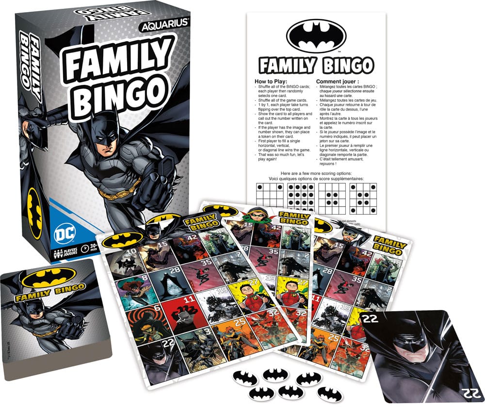 SU ORDINAZIONE DC Comics Board Game Family Bingo Batman *English Version* *PREZZO SPECIALE*