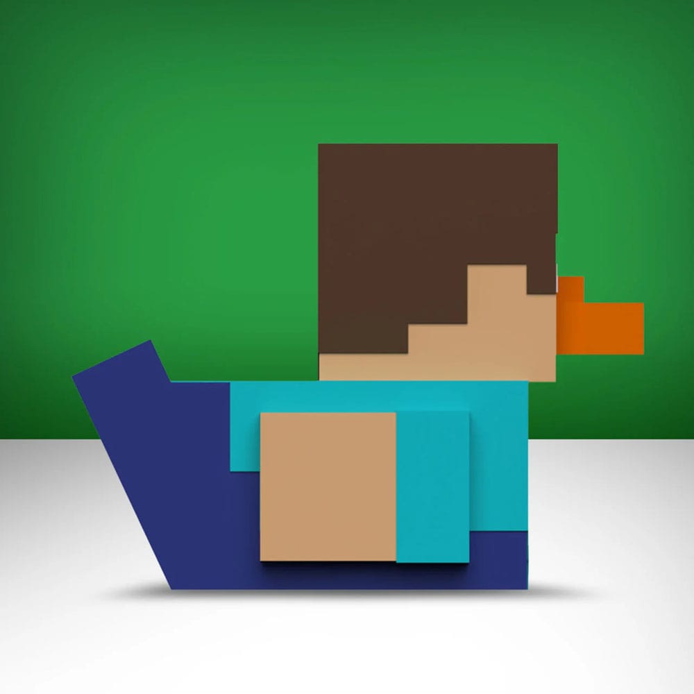 🧪 LAB | SU ORDINAZIONE Minecraft Tubbz PVC Figure Steve 1st Edition 10 cm