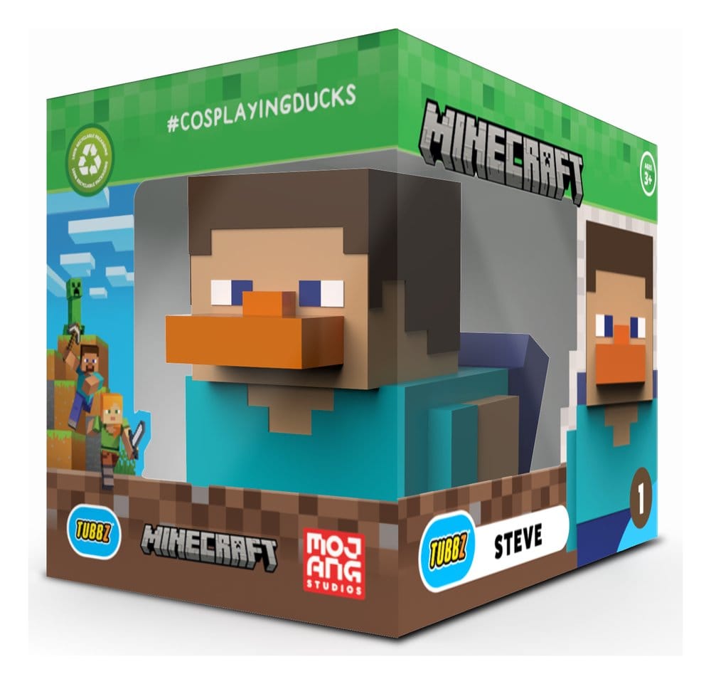 🧪 LAB | SU ORDINAZIONE Minecraft Tubbz PVC Figure Steve Boxed Edition 10 cm