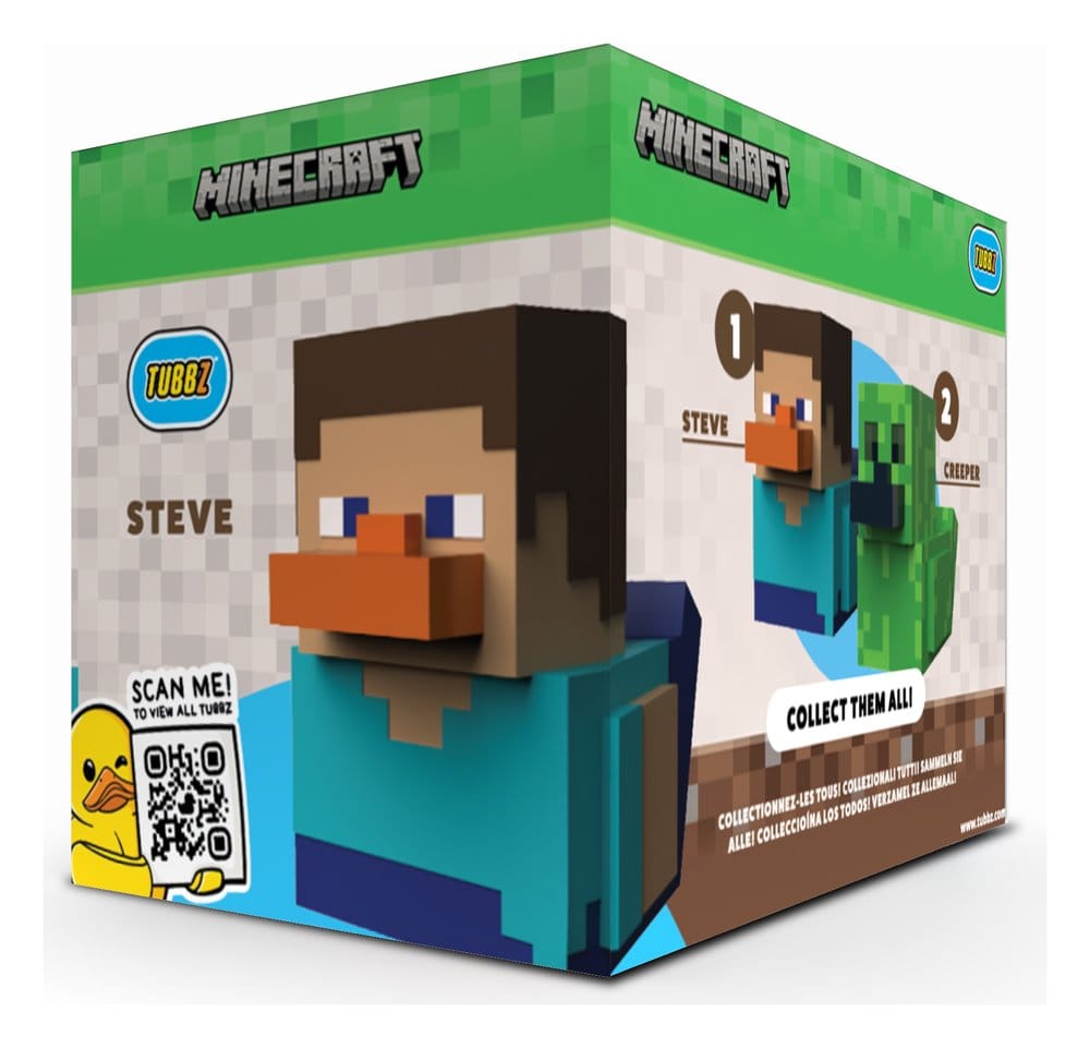🧪 LAB | SU ORDINAZIONE Minecraft Tubbz PVC Figure Steve Boxed Edition 10 cm