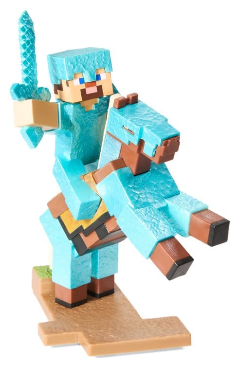🧪 LAB | PREORDINE+ 01/2027 Minecraft Figure Diorama Diamond Armor Steve and Horse 18 cm