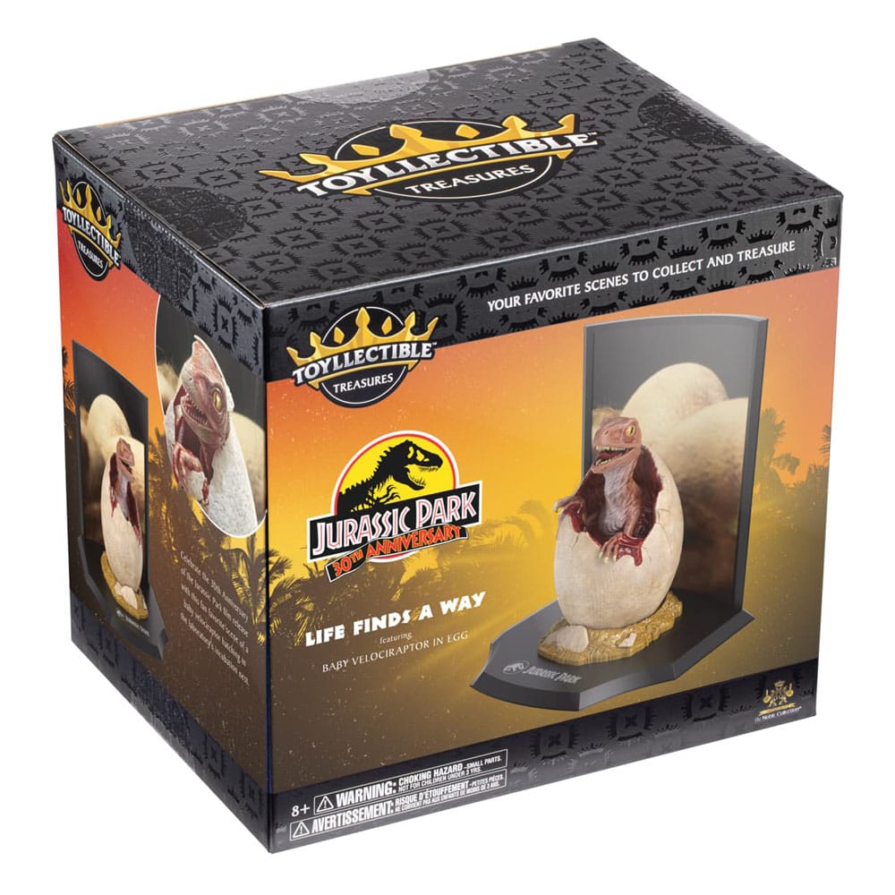 🧪 LAB | SU ORDINAZIONE Jurassic Park Toyllectible Treasure Statue Raptor Egg Life Finds A Way 12 cm