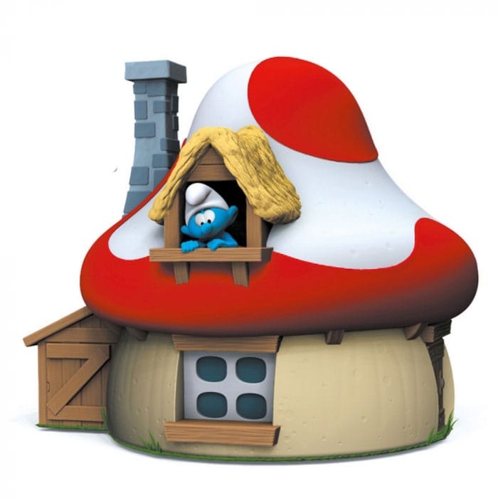 SU ORDINAZIONE The Smurfs Coin Bank Mushroom House