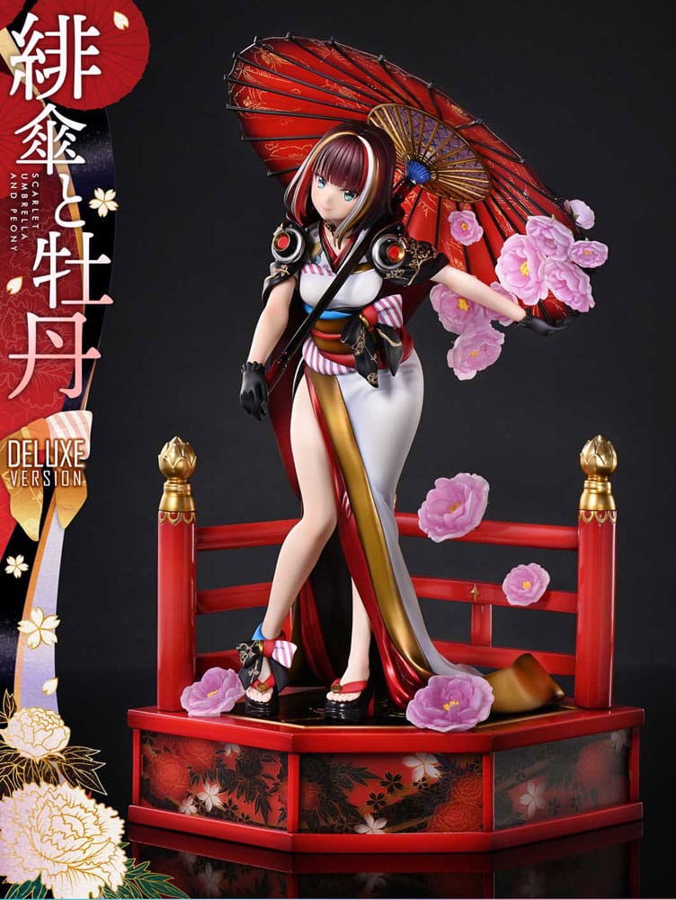 PREORDINE 12/2025 Original Illustration by Fuzichoco Prisma Wing PVC Statue 1/7 Scarlet Umbrella And Peony Deluxe Version 32 cm (PREORDINE NON CANCELLABILE)